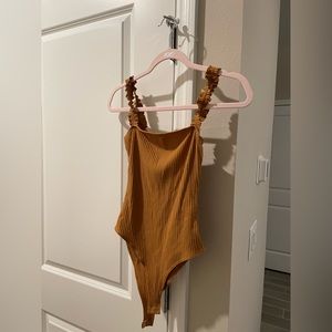 Forever 21 gold body suit